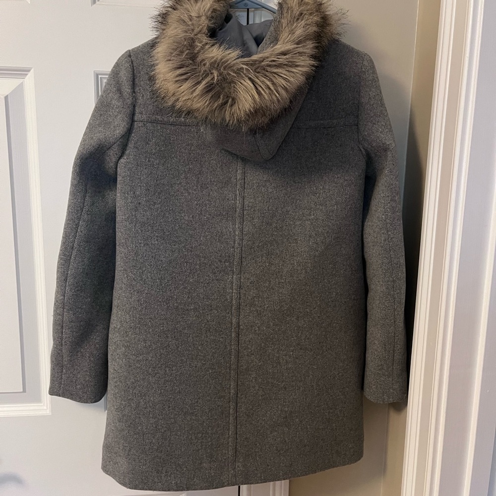 Jcrew winter jacket with fur hood